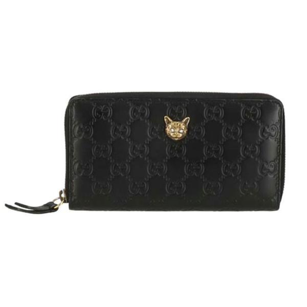 GUCCI グッチ/リネアキャット/レザーラウンドウォレット/548058   /218*/Aランク/91【中古】 GUCCI（グッチ） グッチ/リネアキャット/レザーラウンドウォレット