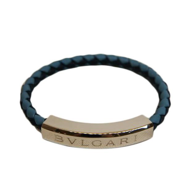ブルガリ　レザー　ブレスレット　925 BVLGARI ブルガリ ブルガリ・ブルガリ レザーブレスレット
