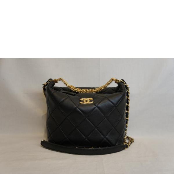 br>CHANEL シャネル/ラムスキンマトラッセスモールホーボーバッグ  