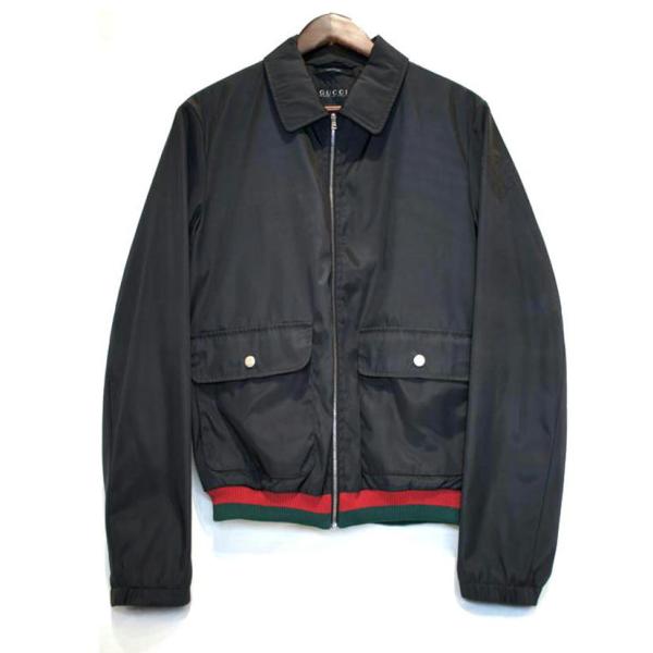 GUCCI グッチ/フライトジャケットタイプナイロンブルゾンシェリーラインリブブラック/Aランク/92【中古】 wonderrex-ec_9264920120670