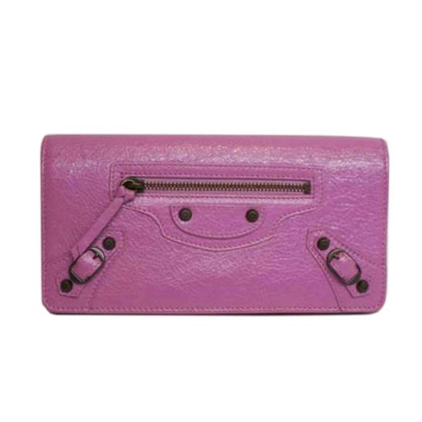 BALENCIAGA バレンシアガ/クラシックマネー/レザーロングウォレット/ピンク/163471/SAランク/92【中古】 BALENCIAGA（バレンシアガ） バレンシアガ/クラシックマネー/レザー