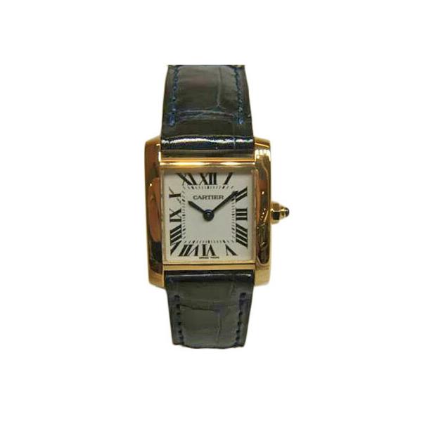 Cartier カルティエ/K18タンクフランセーズ/QZ/レザーベルト/W5000256/238*********/Aランク/92【中古】 Cartier（カルティエ） カルティエ/K18タンクフランセーズ/QZ/レザー