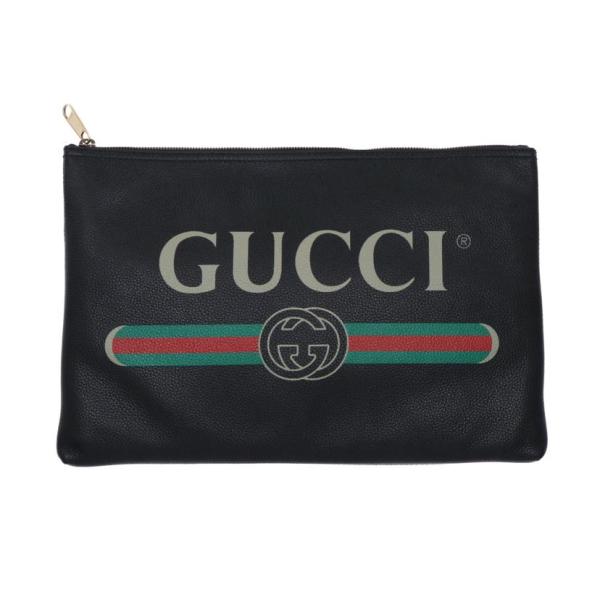 グッチ　大きめクラッチバッグ　黒エナメル GUCCI（グッチ） グッチ/ポートフォリオクラッチバッグ/500984/204