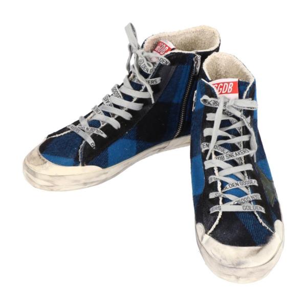 希少✨極美品Golden  Francy エンボスロゴ スニーカー GOLDENGOOSE ゴールデングース/FRANCY ハイカットスニーカー/G25U591/A