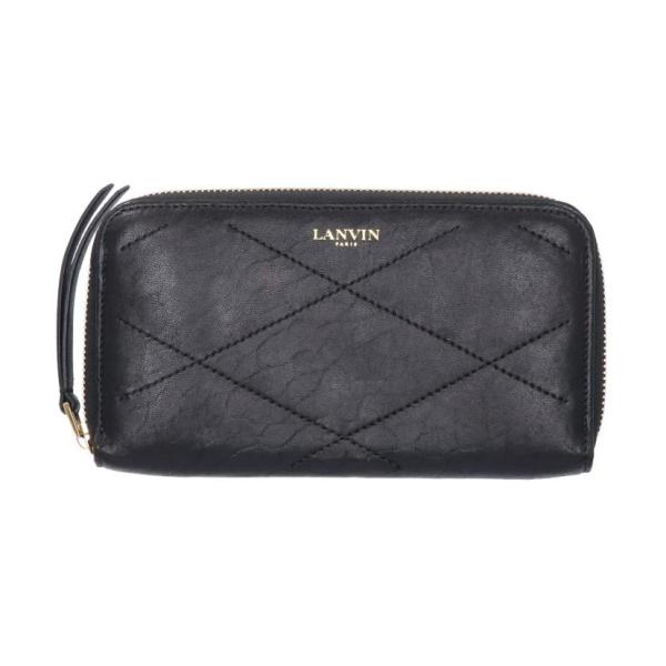 LANVIN ランバン/ラムスキンレザーラウンドファスナー長財布/財布・小物/Bランク/42【中古】 LANVIN（ランバン） ランバン/ラムスキンレザーラウンドファスナー長