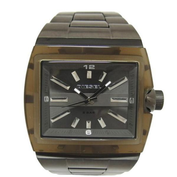 DIESEL ディーゼル/スクエア/アナログウォッチ/クォーツ/DZ-1344/110**/Aランク/04【中古】 DIESEL（ディーゼル） ディーゼル/スクエア/アナログウォッチ/クォーツ