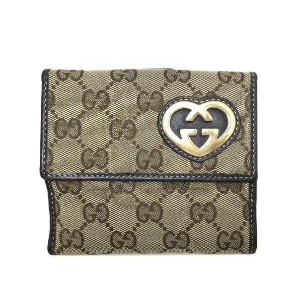 GUCCI グッチ/GGキャンパス ハートコンパクト/245727/534***/Bランク/51【中古】 GUCCI（グッチ） グッチ/GGキャンパス ハートコンパクト/245727/534