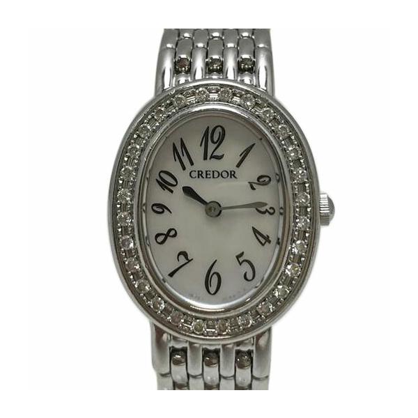 SEIKO セイコー/クレドール ダイヤベゼル シェル文字盤/1E70-0AB0/800***/Bランク/51【中古】