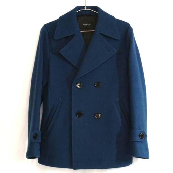 (美品)BURBERRY BLACK LABELウールピーコート(値引き交渉可) BURBERRY BLACK LABEL バーバリー/ウール ピーコート/Bランク/52【中古