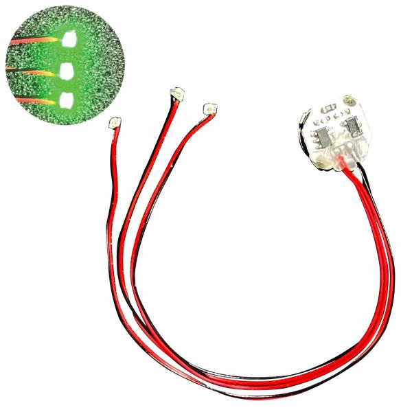 【新品】W-PARTS 　LEDモジュール（磁気スイッチ付） リードタイプ　緑　電飾　ライト　改造　プラモデル　模型　フィギュア　ミニチュア