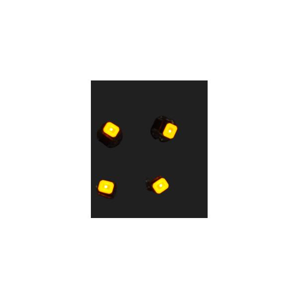 【新品】ワイヤレスLEDコイルSサイズ専用モジュール（4個入）　黄色　無線　非接触給電　ライト　模型　ミニチュア　フィギュア　プラモデル　ワンダーウェイ