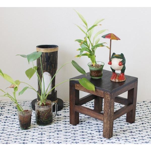 スツール キッズチェア アカシア 四角 スクエア 天然木 木製 子供用