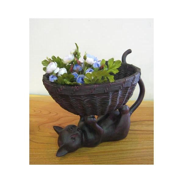 バスケット かご カゴ 置き物 猫 ねこ ネコ キャット : 手づくり家具