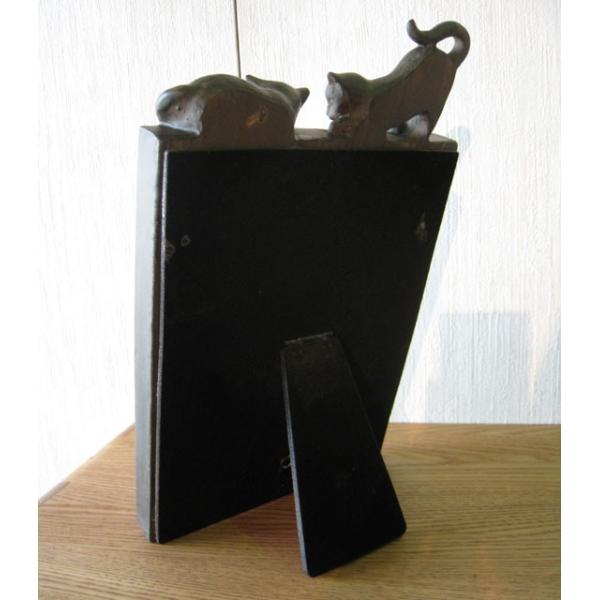 卓上ミラー おしゃれ アンティーク 猫 Cat ねこ : 手づくり家具 ウッド