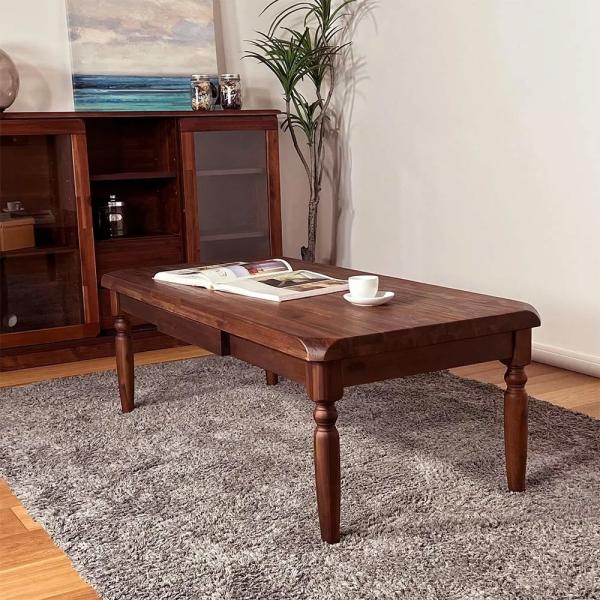 彫刻入り茶色木製座卓 和風座卓 座卓 彫刻入り ローテーブル 2サイズ 120/150cm ケヤキ