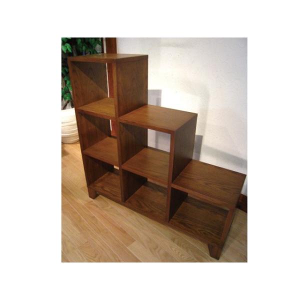 オープンシェルフL型 オープンラック 木製ラック 飾り棚 ナラ材 幅103