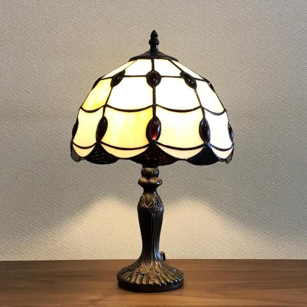 ステンドグラス ランプ テーブルライト テーブルランプ 卓上ランプ 北欧 おしゃれ シンプル オンライン限定商品 ホワイト