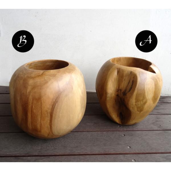 プランターカバー プランターポット チーク無垢 天然木 おしゃれ