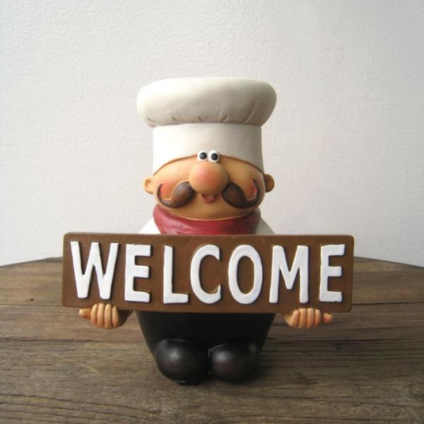 シェフ 置物 ぽっちゃりシェフ Wi-Fi : 手づくり家具 ウッドギャラリー