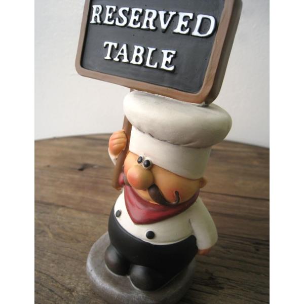 シェフ ぽっちゃりシェフ RESERVED プレート サインボード 看板
