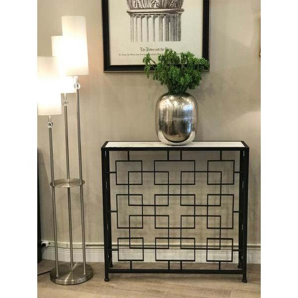 コンソールテーブル ロートアイアン 大理石テーブル 花台 : 手づくり