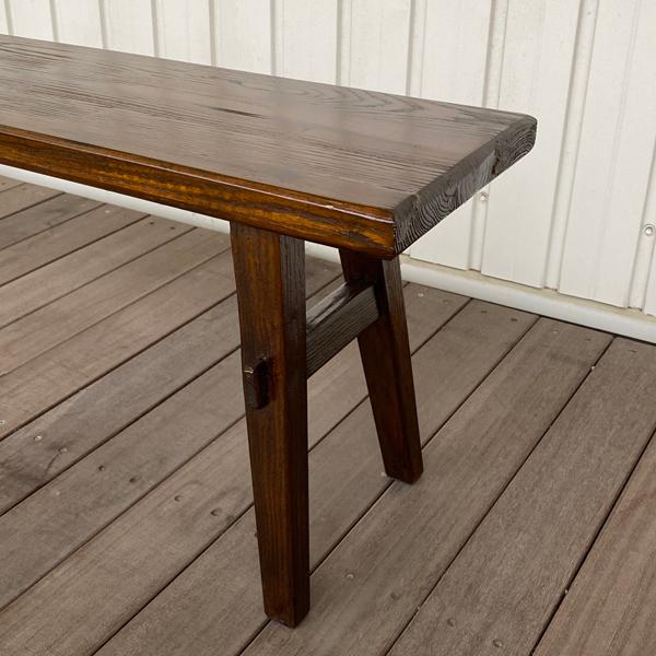 ベンチ 木製ベンチ 椅子 長椅子 イス タモ無垢 浮作り仕上げ ベンチ