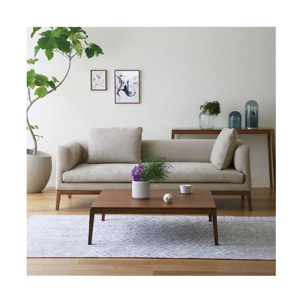 ソファー ソファ 3人掛け 3P sofa スエード 木脚 北欧 カバーリング