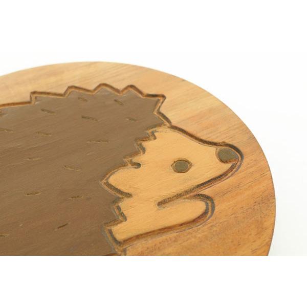 スツール キッズチェア はりねずみ ハリネズミ 天然木 木製 子供用椅子