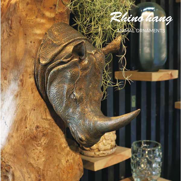 サイの壁掛け Rhino ライノー ライノ rhinoceros アニマルヘッド