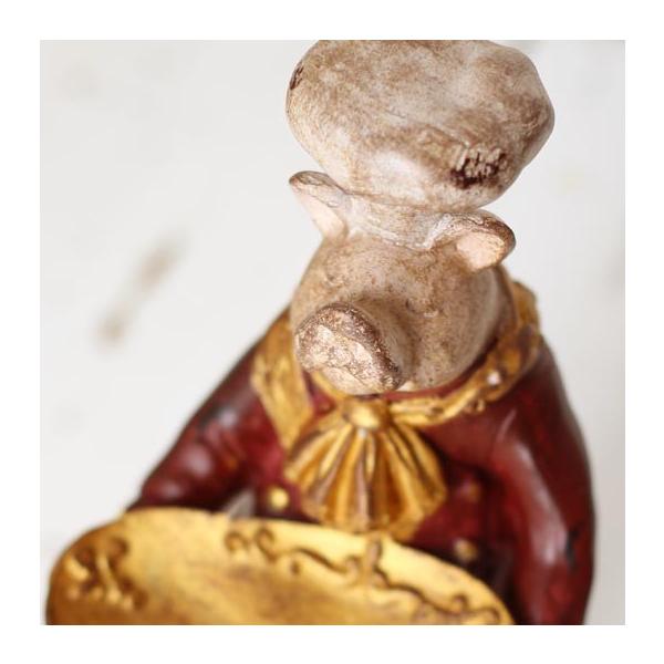 豚 ブタ Pig トレー 給仕 ウエイター 小物入れ 置物 置き物 雑貨