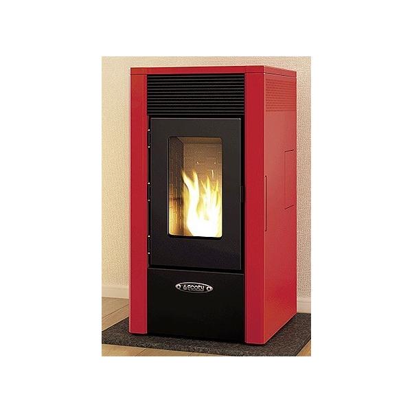 ペレットストーブ エコティー PS302 レッド 西村精工 : ウッド