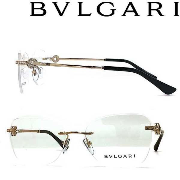 BVLGARI（ブルガリ） メガネフレーム ブランド ゴールド 縁無し 2pt