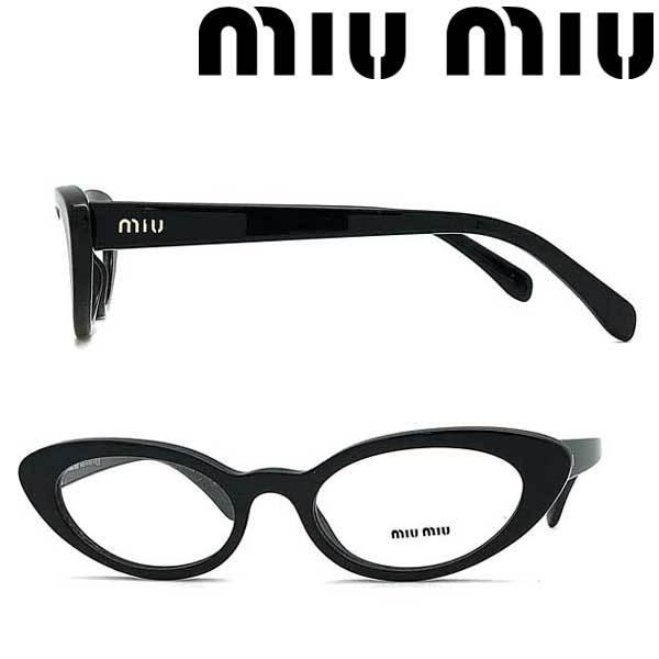 miu miu ミュウミュウ メガネフレーム ブランド ブラック 眼鏡 0MU-01SV-1AB1O1