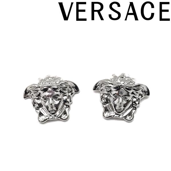 VERSACE ピアス ベルサーチ ヴェルサーチェ メドゥーサ ロゴ シルバー