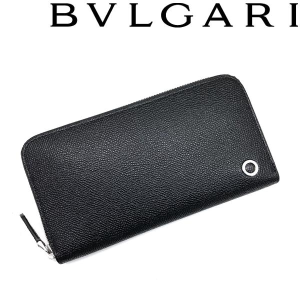 極美品 BVLGARI 長財布 ブラック ラムスキン 312-