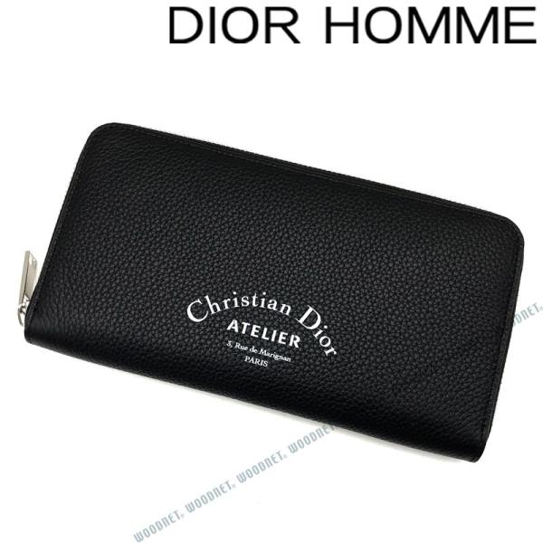 Dior HOMME DIOR ディオールオム ジップアラウンド長財布 ブラック