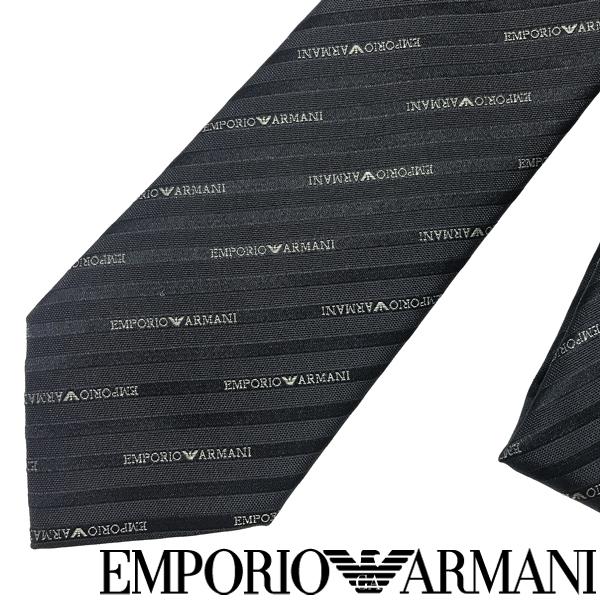 EMPORIO ARMANI エンポリオアルマーニ ネクタイ ストライプロゴ柄