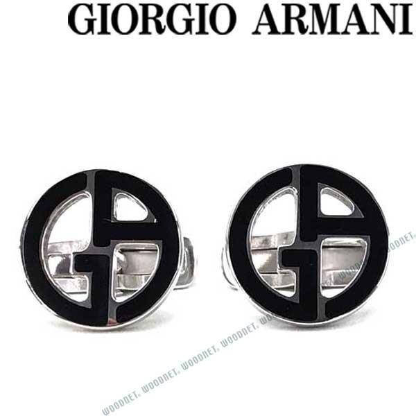 ジョルジオアルマーニ　カフスボタン GIORGIO ARMANI カフスボタン ジョルジオアルマーニ シルバー×ブラック