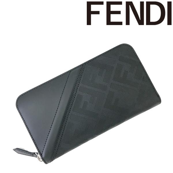 FENDI 長財布 フェンディ ブランド ズッカ柄 レザー ジップアラウンド 