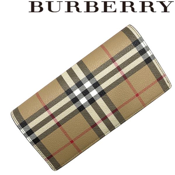 BURBERRY 長財布 ブランド バーバリー 2つ折り 小銭入れあり ベージュチェック柄 8084168ex8069819-archiveb
