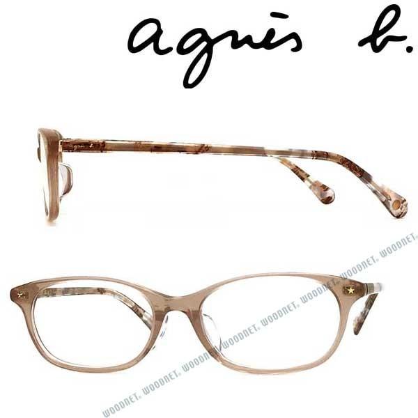 agnes b.（アニエスベー） クリアベージュ メガネフレーム ブランド