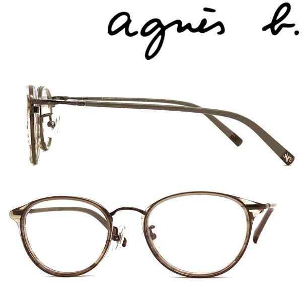 agnes b.（アニエスベー） メガネフレーム ブランド ベージュブラウン