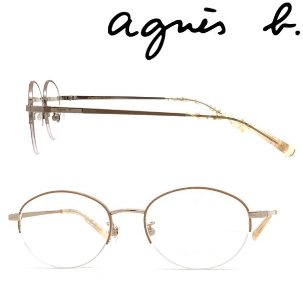 agnes b. アニエスベー メガネフレーム ブランド ローズゴールド