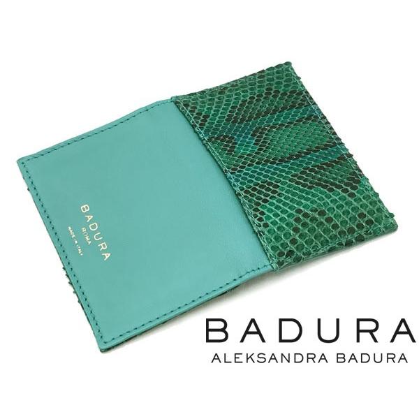 名刺入れ カードケース メンズ レディース BADURA エメラルド
