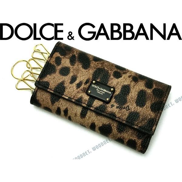 DOLCE&GABBANA D&G キーケース 豹柄×ブラック BI0090-AM038