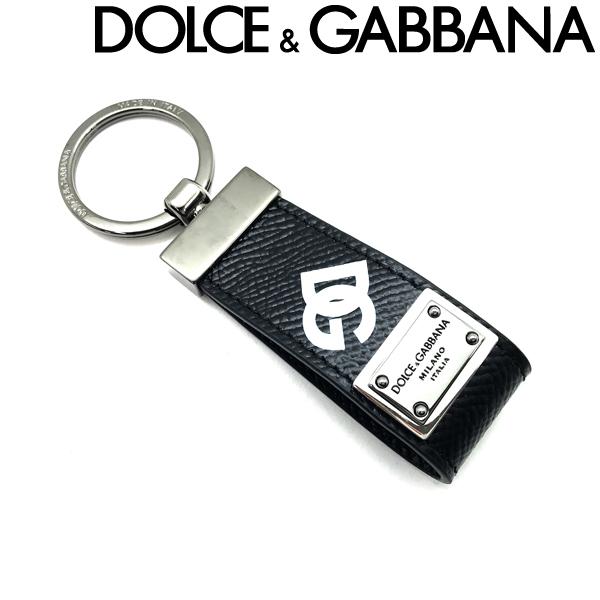 【未使用品】DOLCE & GABBANA ロゴキーホルダー DOLCE & GABBANA Keychain D&G Brown Leather Logo Metal Ring Hook