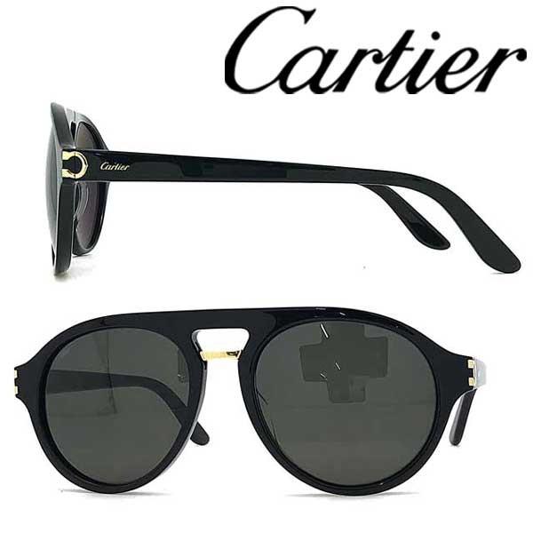 【70％OFF♪新品未使用】カルティエ の サングラス（ブラック） Cartier（カルティエ） サングラス ブランド ブラック CT-0278-001