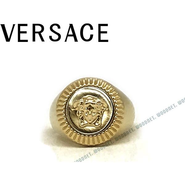 VERSACE ゴールド ロゴリング　13号 VERSACE ヴェルサーチェ ベルサーチ ロゴ リング・指輪 ゴールド