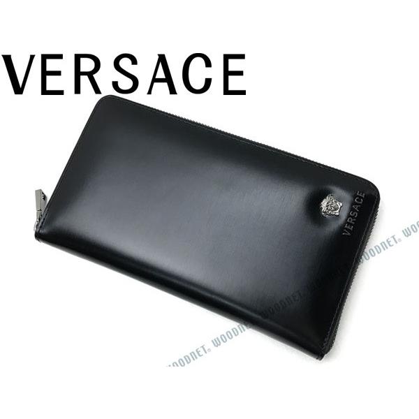 VERSACE ヴェルサーチェ ベルサーチ ジップアラウンド レザー 長
