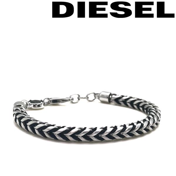 送関込 DIESEL ディーゼル ブレスレット ブランド マットシルバー